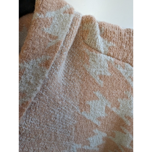 Target A New Day peach and beige houndstooth coatigan sweater size XXL - Picture 4 of 5